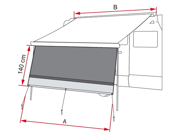 Fiamma Sun + Rain Blocker 450 für F45, F80, C-St., F65 Breite über 450 cm