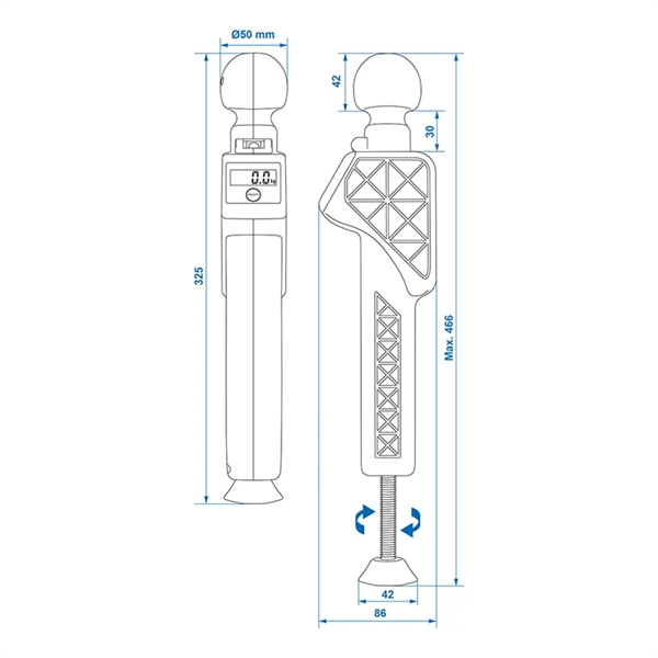 ProPlus Digitale Wohnwagenwaage mit Wasserwaage