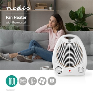 Nedis Heizlüfter 1000 & 2000 W Weiß