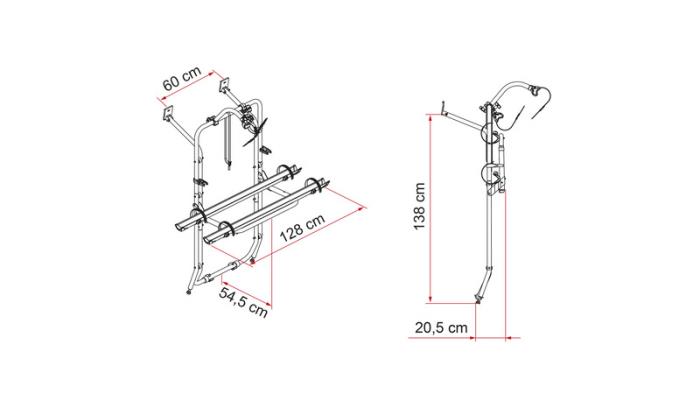 Fiamma Carry-Bike Mercedes-Serie – Mercedes Vito 1996–2003 – Silber