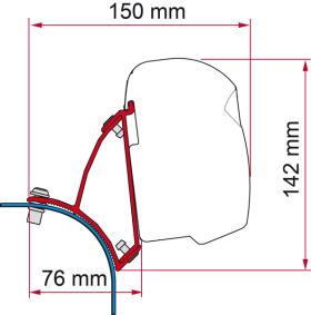 Fiamma F35 Montagehalterung VW T5/T6 HOCHDACH DB