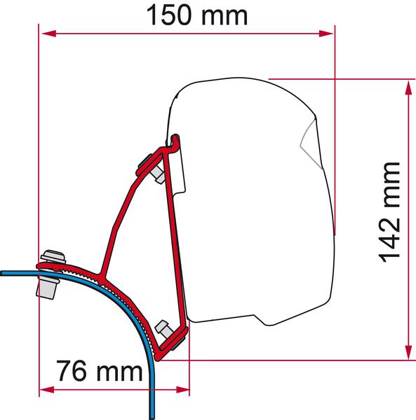 Fiamma F35 Montagehalterung VW T5/T6 HOCHDACH DB