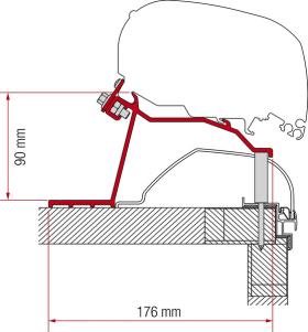 Fiamma Markisenadapter F65L und F80S für Hobby-Caravan ab 2014