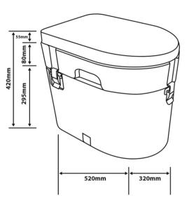 Outdoor Revolution Camping Komposttoilette 51,5x34,5x44 cm