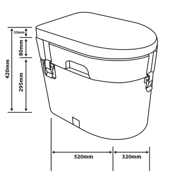 Outdoor Revolution Camping Komposttoilette 51,5x34,5x44 cm