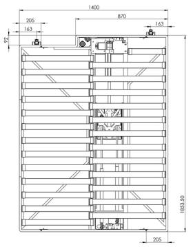 Carbest Hubbett elektrisch – 1853 x 1400 mm