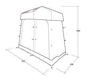 Outwell Seahaven Toiletten-/Badezelt, doppelt