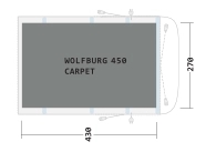 Outwell Gemütlicher Teppich Wolfburg 450A